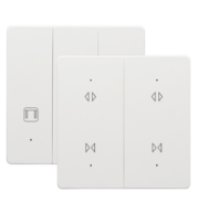 Tuya WiFi 2G Curtain Switch with Neutral Line, 500W/Gang Load, Tempered Glass, Compatible with Alexa & Google Home